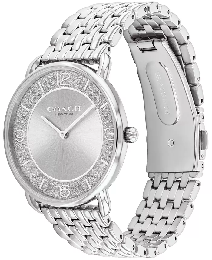 COACH Women's Silver Elliot Stainless Steel Watch 36mm Jewelry & Watches
