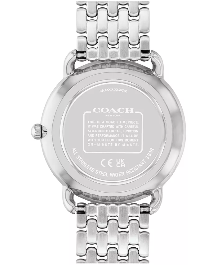 COACH Women's Silver Elliot Stainless Steel Watch 36mm Jewelry & Watches