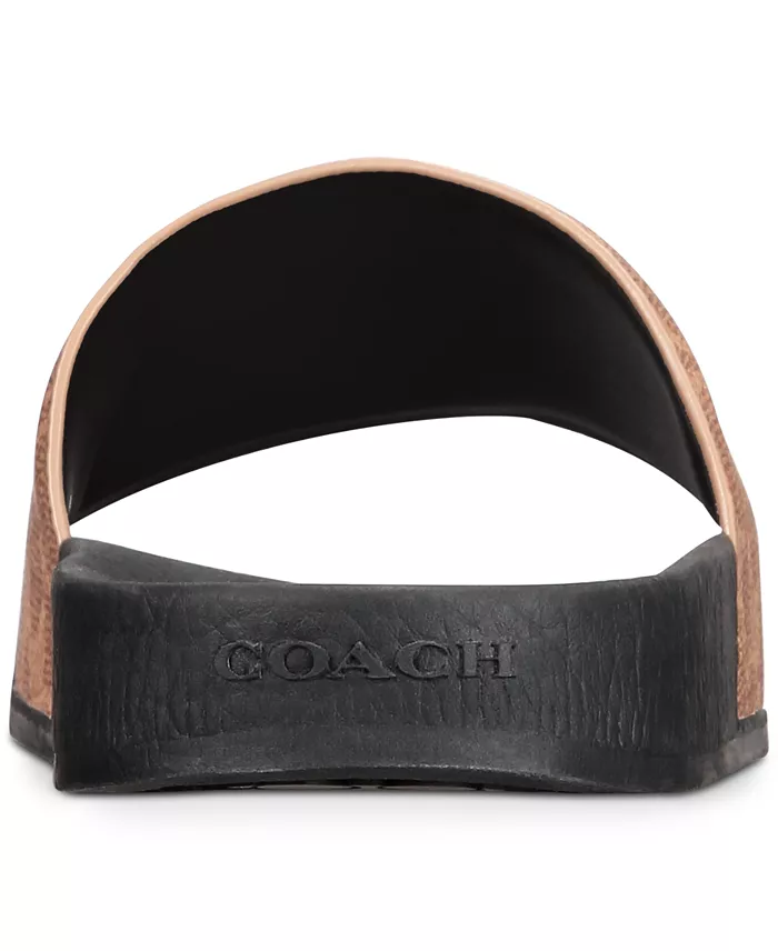 COACH Women's Udele Sport Pool Open-Toe Flat Slides Women's Fashion Shoes & Accessories