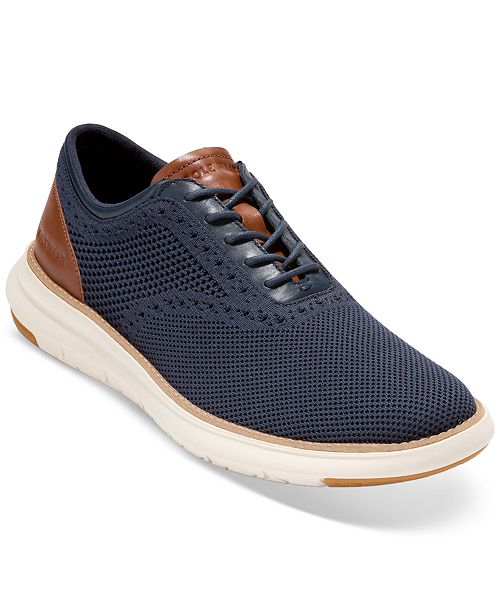 Cole Haan Men's Grand Remix Lace-Up Knit Oxford Shoes Men's Shoes