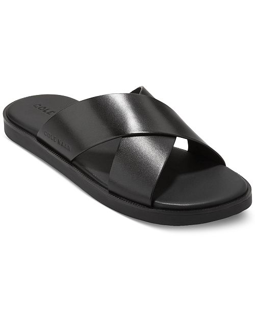 Cole Haan Men's Nantucket Cross Strap Slip-On Slide Sandals Men's Shoes
