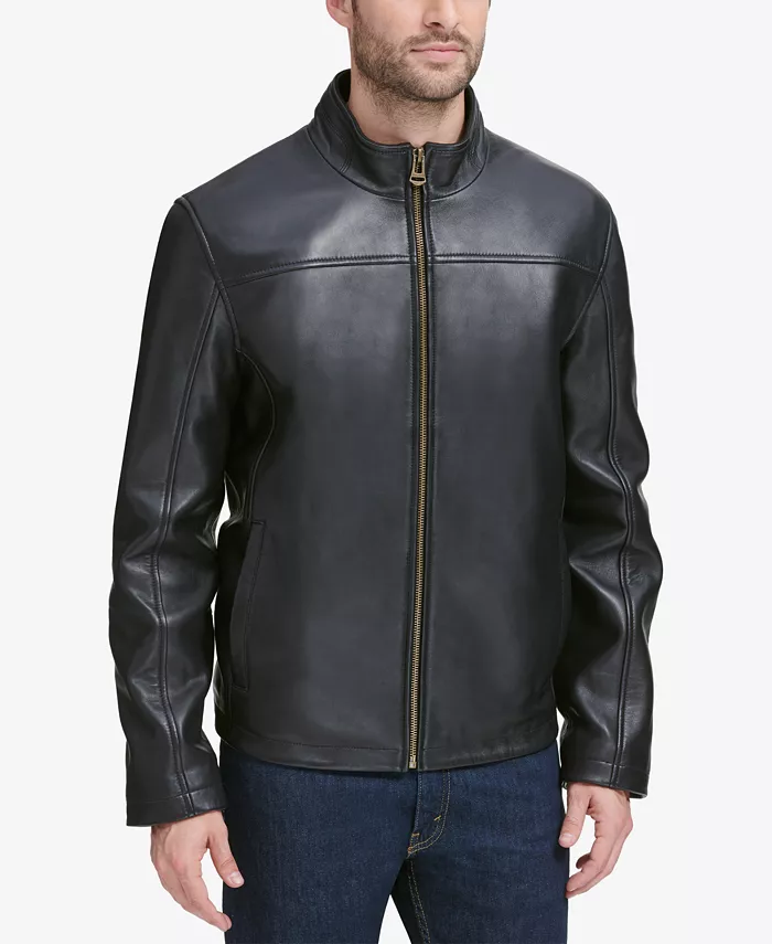 Cole Haan Men's Smooth Leather Jacket Created For Macy's Men's Fashion & Accessories