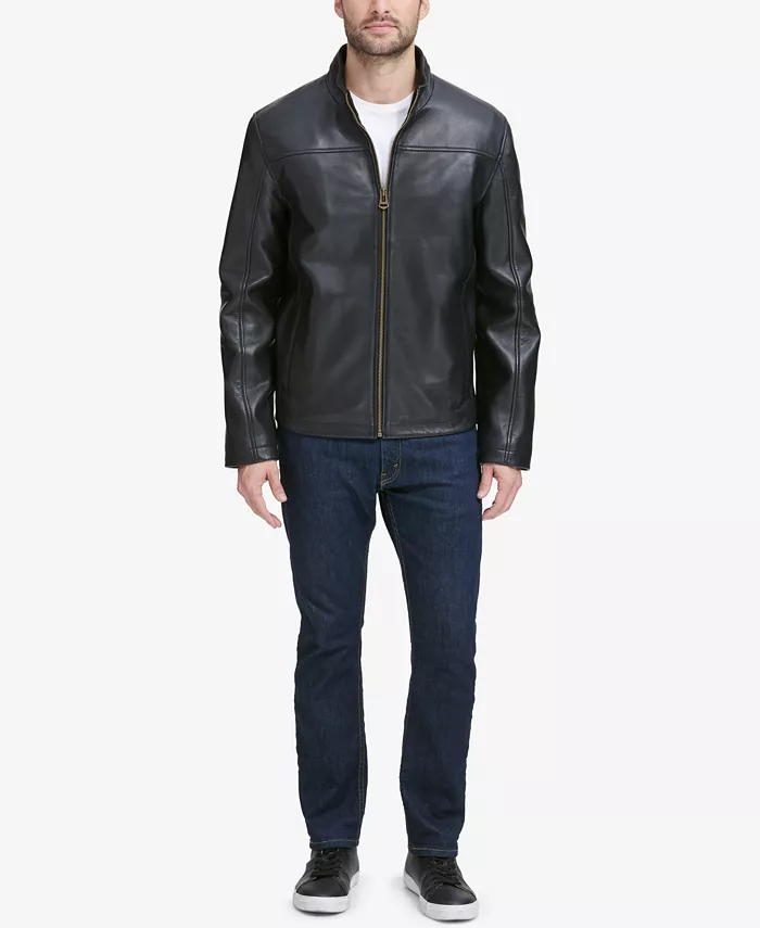 Cole Haan Men's Smooth Leather Jacket Created For Macy's Men's Fashion & Accessories