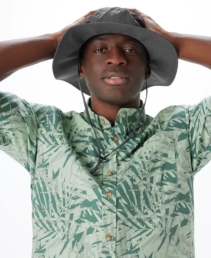 Columbia Men's Rapid Rivers Printed Short Sleeve Shirt With A Booney Hat Men's Fashion & Accessories