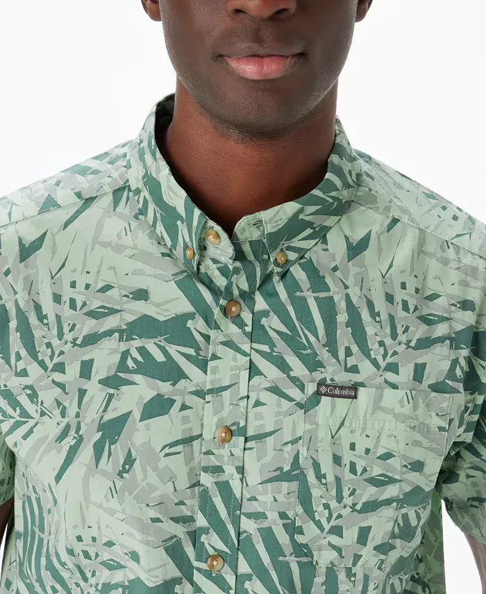 Columbia Men's Rapid Rivers Printed Short Sleeve Shirt With A Booney Hat Men's Fashion & Accessories