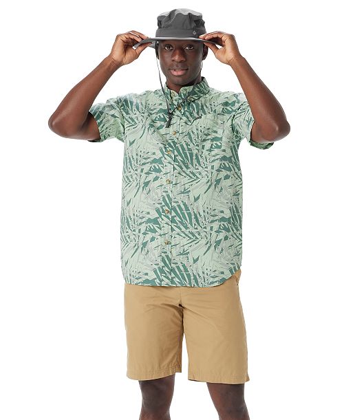 Columbia Men's Rapid Rivers Printed Short Sleeve Shirt with a Booney Hat Men's Fashion & Accessories