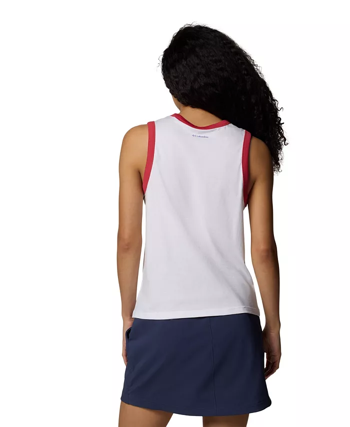 Columbia Women's Rolling Bend Graphic Ringer Tank Top Women's Fashion Shoes & Accessories