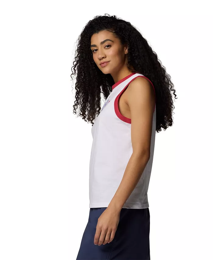 Columbia Women's Rolling Bend Graphic Ringer Tank Top Women's Fashion Shoes & Accessories