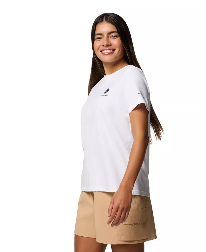 Columbia Women's Rolling Bend Graphic Short Sleeve Top Women's Fashion Shoes & Accessories