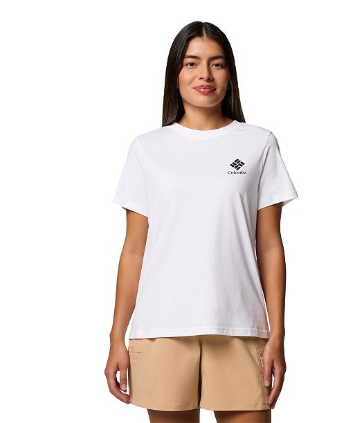 Columbia Women's Rolling Bend Graphic Short Sleeve Top Women's Fashion Shoes & Accessories