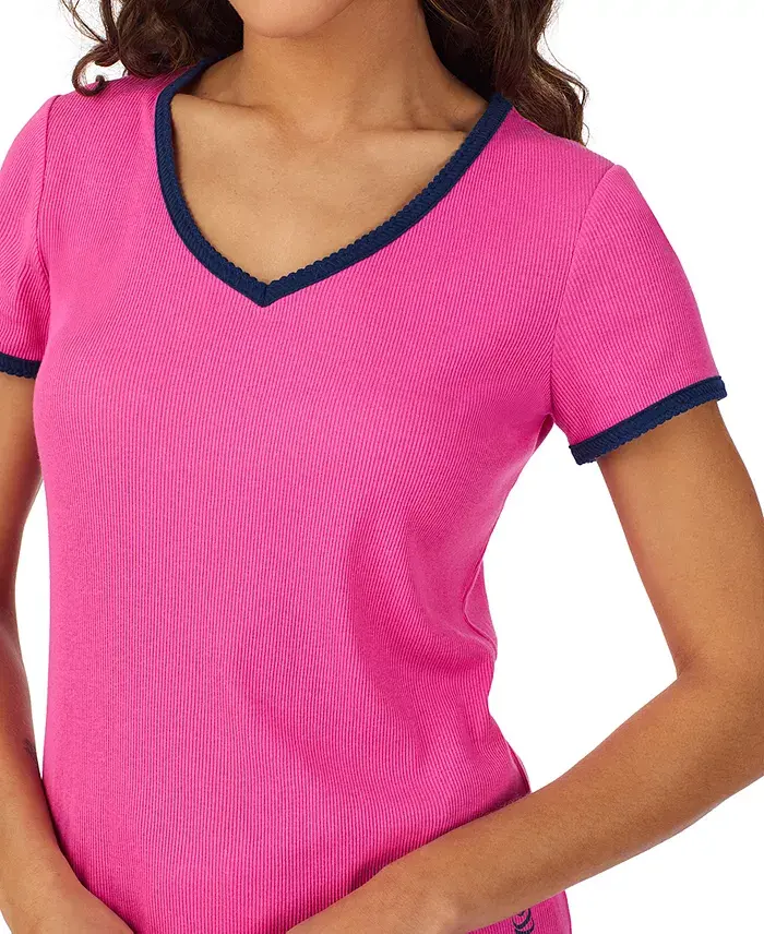 Cuddl Duds Women's Printed Cropped Pajama Set Women's Fashion Shoes & Accessories