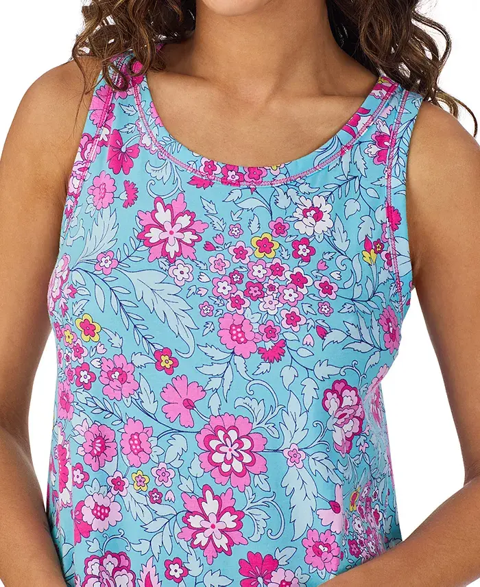 Cuddl Duds Women's Sleeveless Ruffled-Hem Chemise Women's Fashion Shoes & Accessories