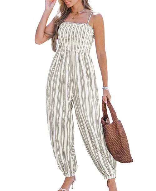 Cupshe Women's Breezy Striped Jumpsuit Women's Fashion Shoes & Accessories