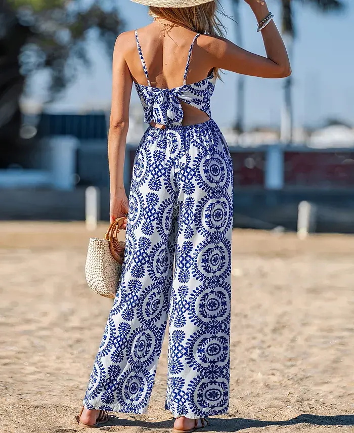 Cupshe Women's Nomad Spirit Ornate Jumpsuit Women's Fashion Shoes & Accessories