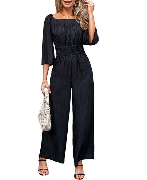 Cupshe Women's Square Neck Straight Leg Jumpsuit Women's Fashion Shoes & Accessories