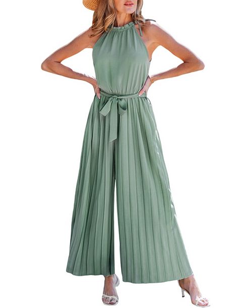 Cupshe Women's Wisteria Grove Green Jumpsuit Women's Fashion Shoes & Accessories