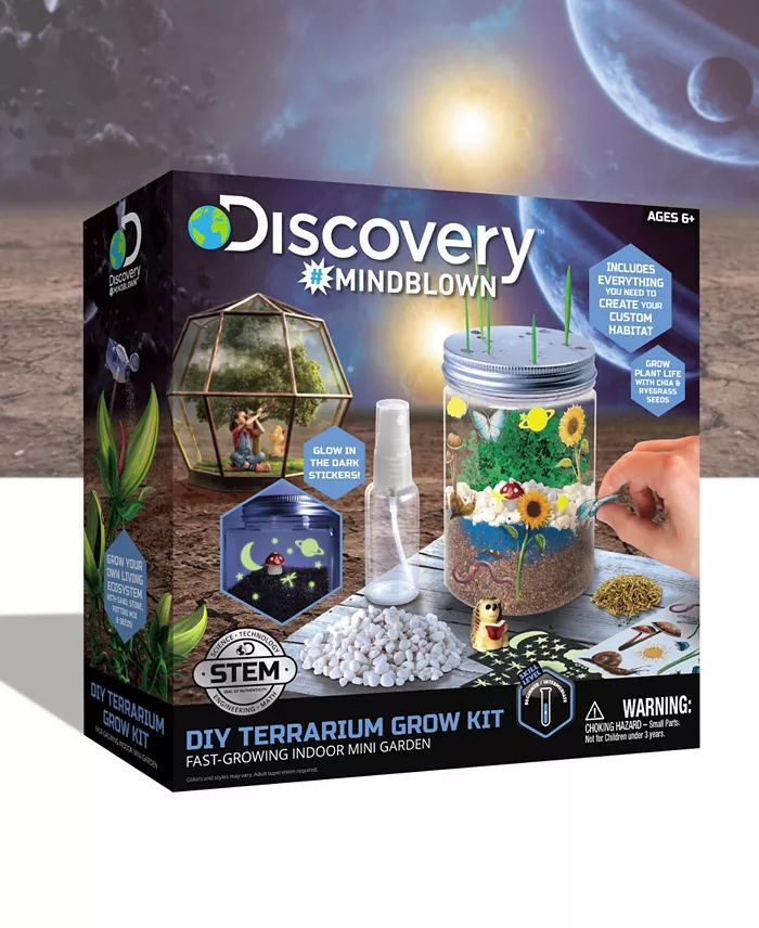 Discovery #MINDBLOWN Discovery Kids DIY Terrarium Grow Kit Fast-Growing Indoor Mini Garden All Toys