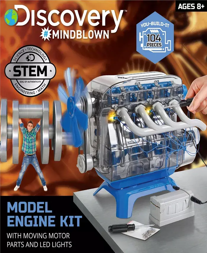 Discovery #MINDBLOWN Model Engine Kit With Moving Parts And Lights All Toys