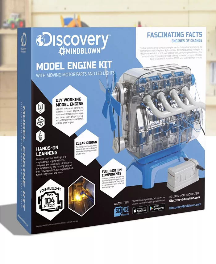 Discovery #MINDBLOWN Model Engine Kit With Moving Parts And Lights All Toys