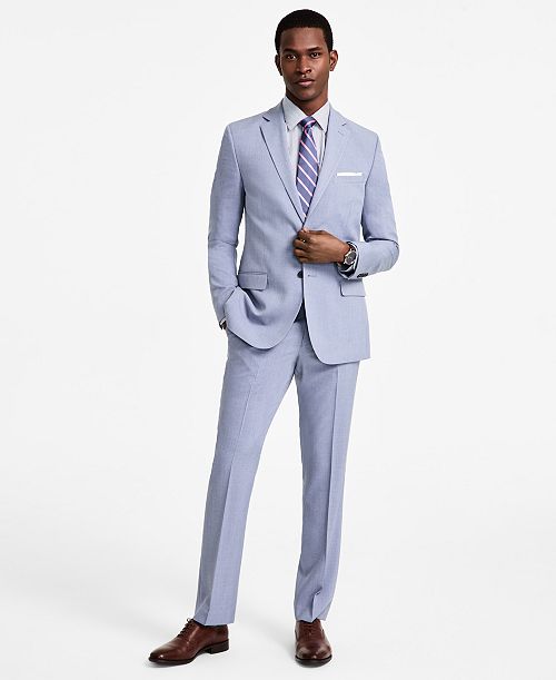 DKNY Men's Modern-Fit Nested Suit Men's Fashion & Accessories