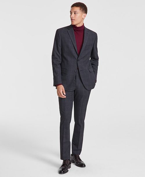 DKNY Men's Modern-Fit Nested Suit Men's Fashion & Accessories