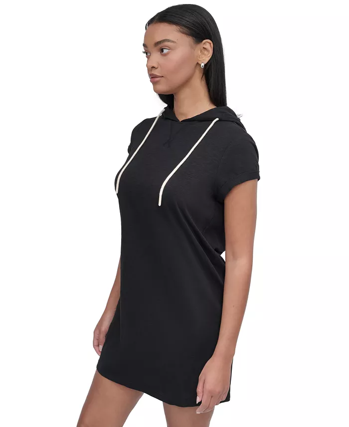 DKNY Sport Women's Roll-Sleeve Hooded Sneaker Dress Women's Fashion Shoes & Accessories