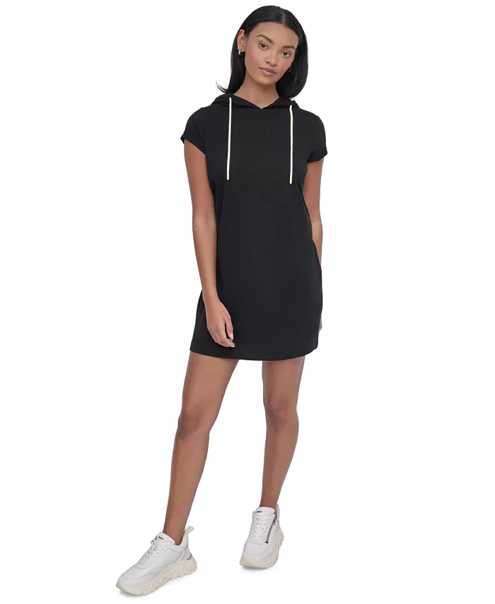 DKNY Sport Women's Roll-Sleeve Hooded Sneaker Dress Women's Fashion Shoes & Accessories