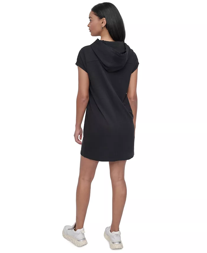 DKNY Sport Women's Roll-Sleeve Hooded Sneaker Dress Women's Fashion Shoes & Accessories