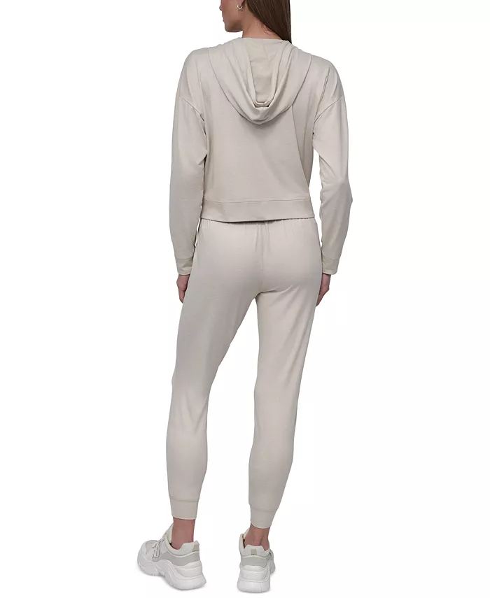 DKNY Sport Women's Spacedye High-Waist Slim Joggers Women's Fashion Shoes & Accessories