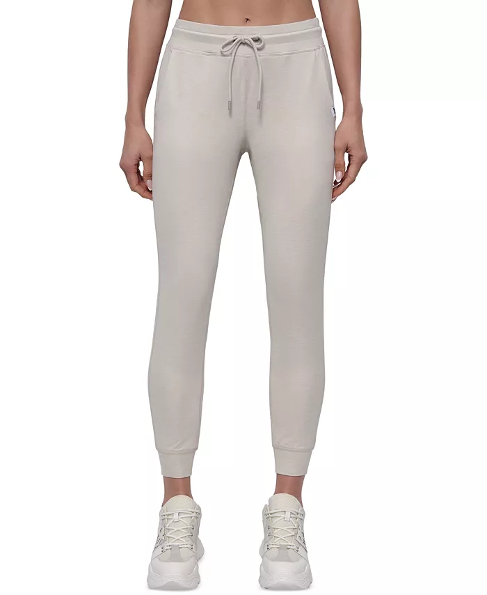 DKNY Sport Women's Spacedye High-Waist Slim Joggers Women's Fashion Shoes & Accessories