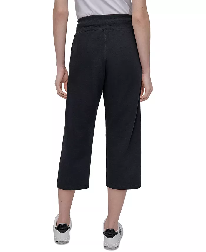 DKNY Sport Women's Studded-Logo Cropped Pants Women's Fashion Shoes & Accessories