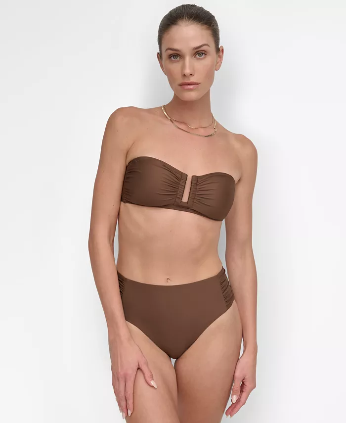 DKNY Women's Bandeau Bikini Top & Bottoms Women's Fashion Shoes & Accessories