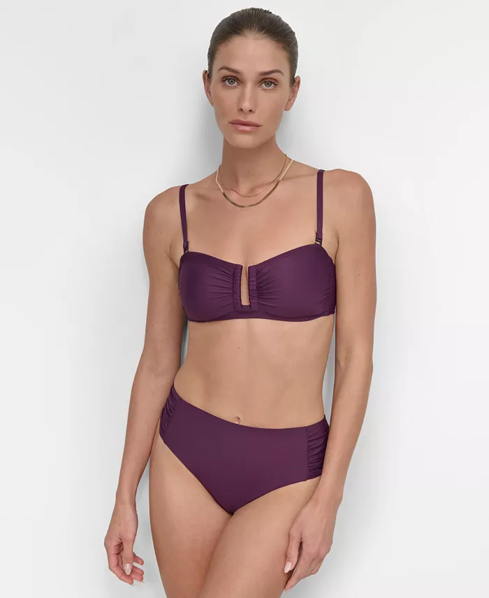 DKNY Women's Bandeau Bikini Top & Bottoms Women's Fashion Shoes & Accessories
