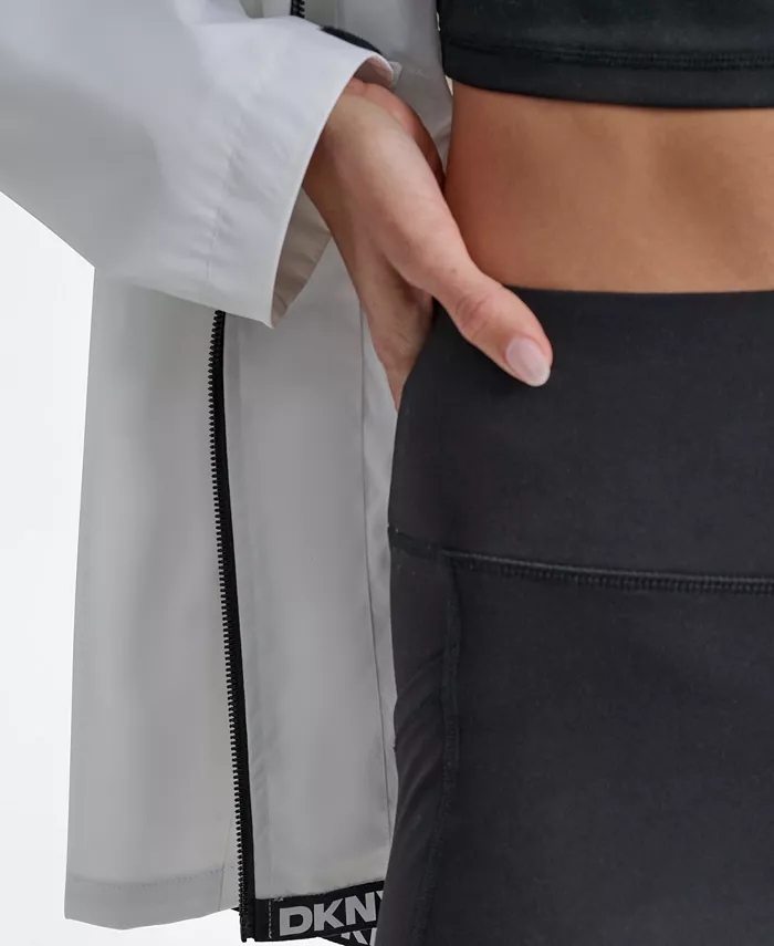 DKNY Women's Hooded Full Zip Spectator Jacket Women's Fashion Shoes & Accessories