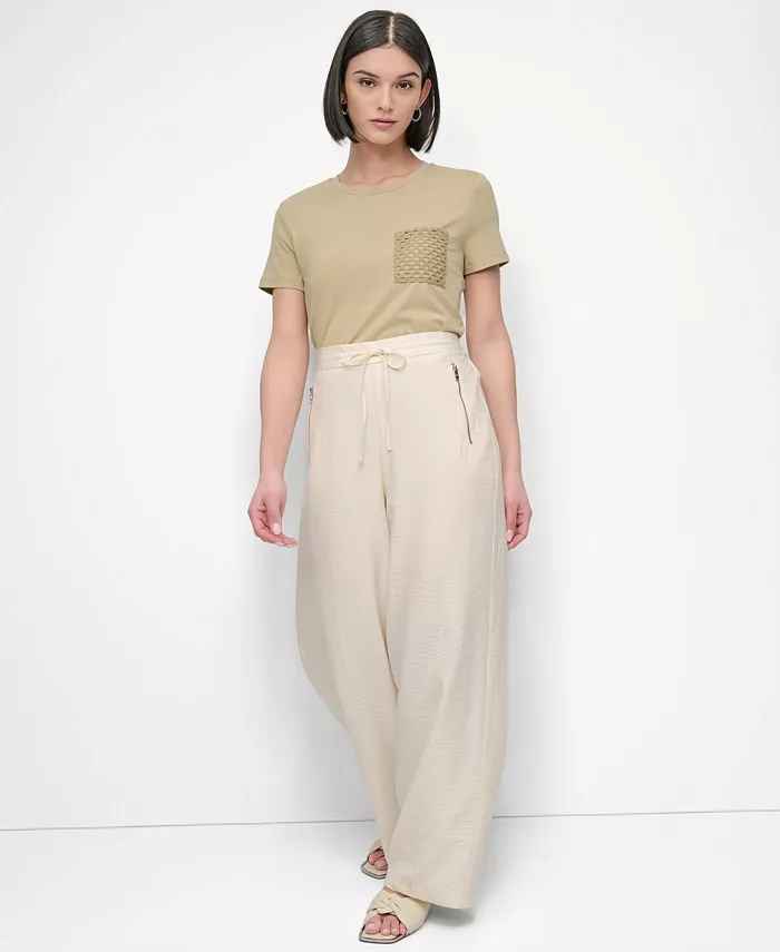 DKNY Women's Pull-On Drawstring Pants Women's Fashion Shoes & Accessories