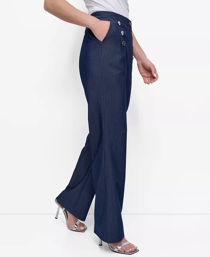 DKNY Women's Sailor Denim Pant Women's Fashion Shoes & Accessories