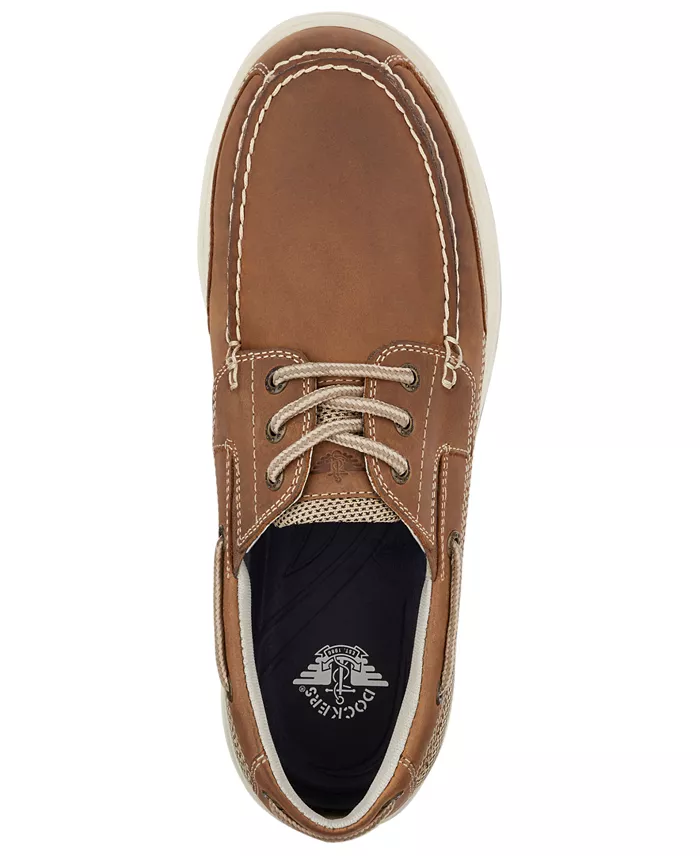 Dockers Men's Beacon Leather Casual Boat Shoe With NeverWet Men's Shoes