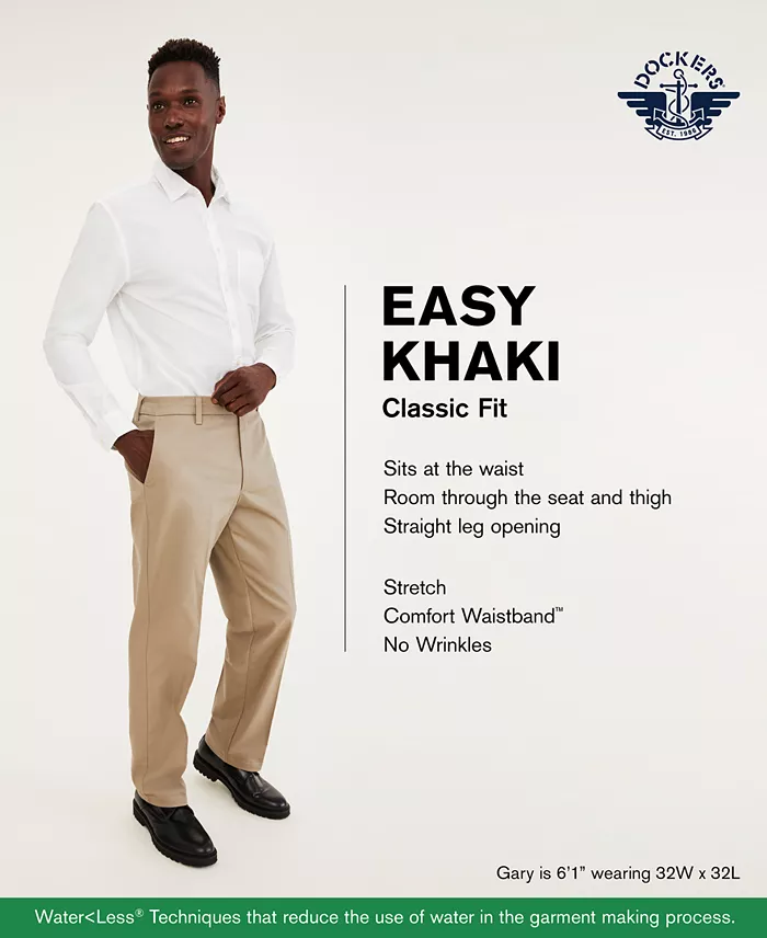 Dockers Men's Easy Classic Fit Khaki Stretch Pants Men's Fashion & Accessories