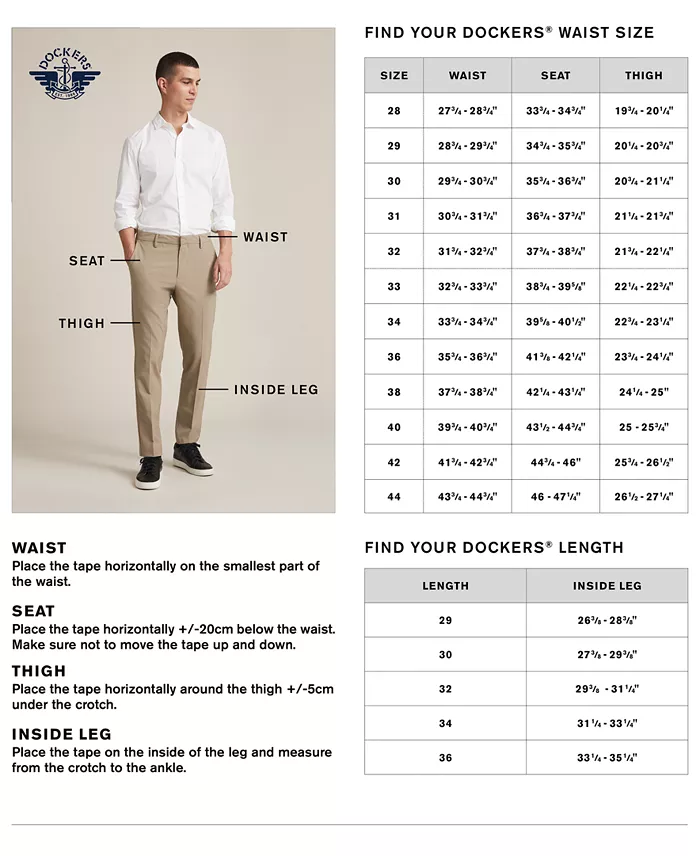 Dockers Men's Easy Classic Pleated Fit Khaki Stretch Pants Men's Fashion & Accessories