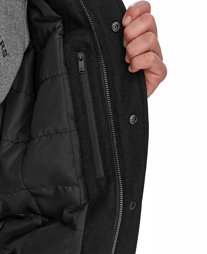 Dockers Men's Mixed-Media Varsity D Bomber Jacket Men's Fashion & Accessories