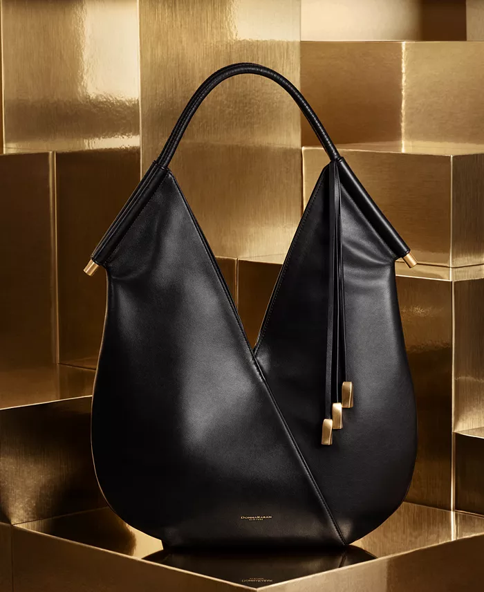 Donna Karan New York Baldwin Shoulder With Leather Wrapped Rounded Handle Handbags Purses & Accessories