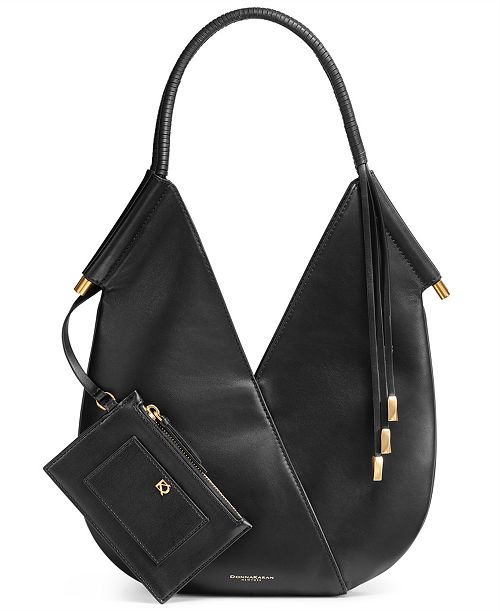 Donna Karan New York Baldwin Shoulder With Leather Wrapped Rounded Handle Handbags Purses & Accessories