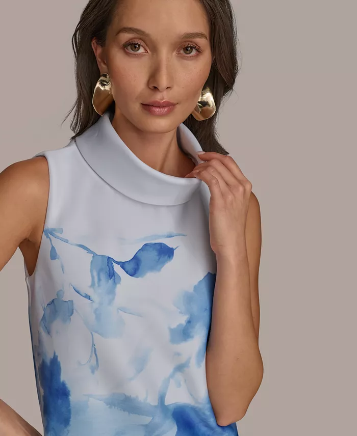 Donna Karan New York Petite Printed Shift Dress Women's Fashion Shoes & Accessories