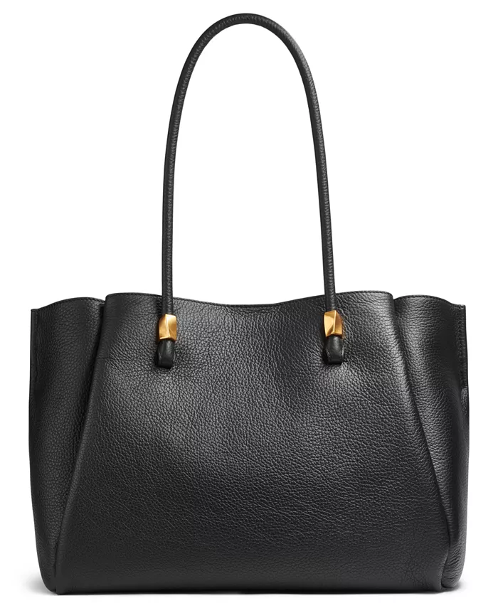 Donna Karan New York Quogue Leather Triple Compartment Tote Bag Handbags Purses & Accessories