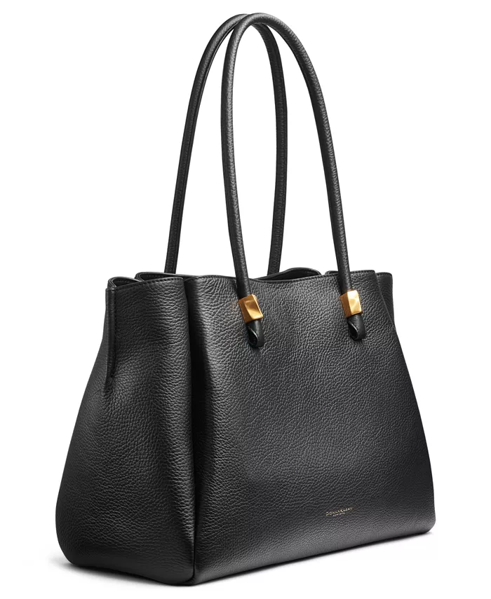 Donna Karan New York Quogue Leather Triple Compartment Tote Bag Handbags Purses & Accessories