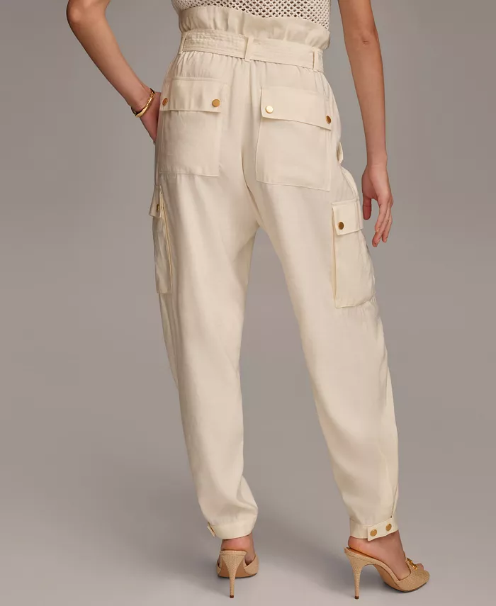 Donna Karan New York Women's Belted Cargo Pants Women's Fashion Shoes & Accessories