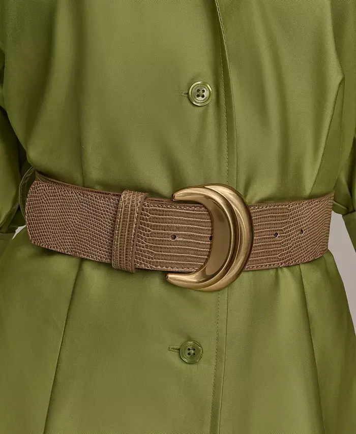 Donna Karan New York Women's Cotton Midi Shirtdress Women's Fashion Shoes & Accessories