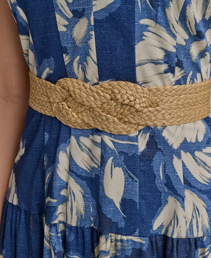 Donna Karan New York Women's Halter Belted Midi Dress Women's Fashion Shoes & Accessories