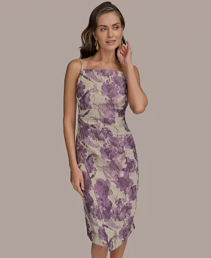 Donna Karan New York Women's Metallic Jacquard Dress Women's Fashion Shoes & Accessories