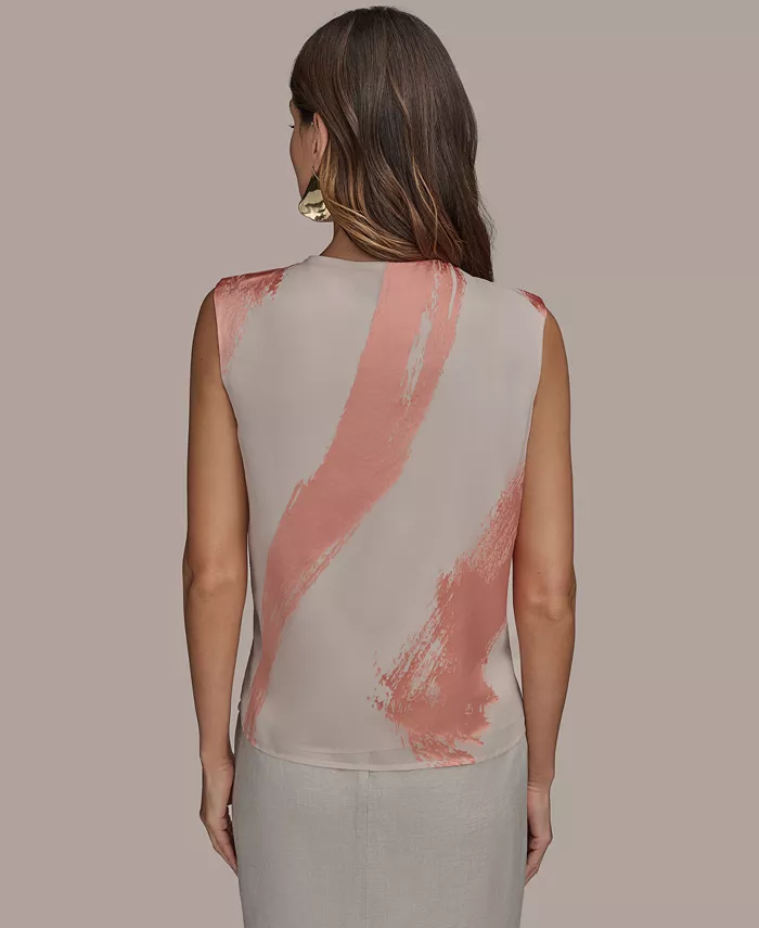 Donna Karan New York Women's Paintstroke Burnout Sleeveless Top Regular & Petite Sizes Women's Fashion Shoes & Accessories
